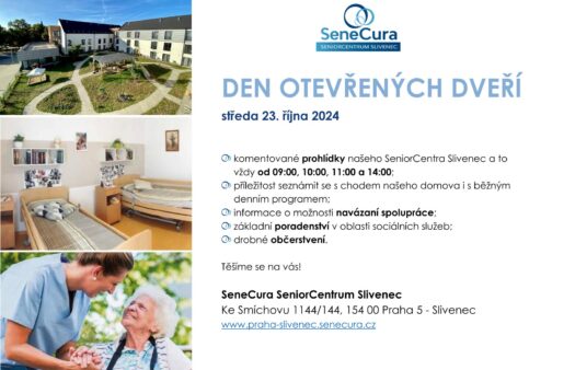 Pozvánka na Den otevřených dveří SeniorCentra Slivenec